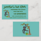 Carte De Visite Caricature de bébé gorille joyeux (Devant / Derrière)