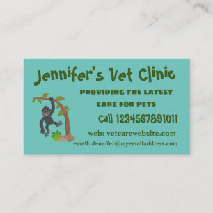 Carte De Visite Caricature de bébé gorille joyeux