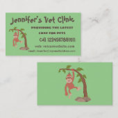 Carte De Visite Caricature de bébé orangoutan joyeux (Devant / Derrière)