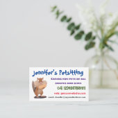 Carte De Visite Caricature de chipmunk à grosses joues mignonnes (Debout devant)
