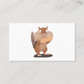 Carte De Visite Caricature de chipmunk à grosses joues mignonnes (Dos)