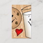 Carte De Visite Caricature de Cookies cool et Amis du lait (Dos)