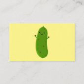 Carte De Visite Caricature de cornichon joyeux (Dos)