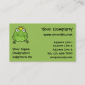 Carte De Visite Caricature de grenouille (Devant)
