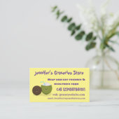 Carte De Visite Caricature de noix de coco kawaii joyeux (Debout devant)