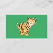 Carte De Visite Caricature de petit tigre joyeux (Dos)