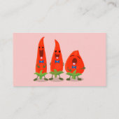 Carte De Visite Caricature de piments chantants mignons (Dos)