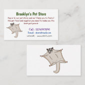 Carte De Visite Caricature de planeur de sucre volant mignon (Devant / Derrière)