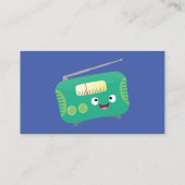 Carte De Visite Caricature de radio rétro amusante (Dos)