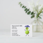 Carte de visite caricature de tennis (Debout devant)