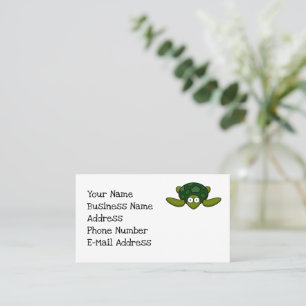 Carte De Visite Caricature de tortue de mer super, Mec de l'océan 