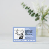 Carte De Visite Caricature de vente et location d'échafaudage (Debout devant)
