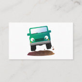 Carte De Visite Caricature de voiture 4 X4 hors route (Dos)