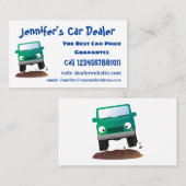 Carte De Visite Caricature de voiture 4 X4 hors route (Devant / Derrière)