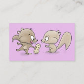 Carte De Visite Caricature d'écureuils marrants (Dos)