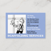 Carte De Visite Caricature des services d'échafaudage (Devant)