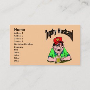 Carte De Visite Caricature du Trophy Husband