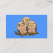 Carte De Visite Caricature en trio de chouette (Dos)