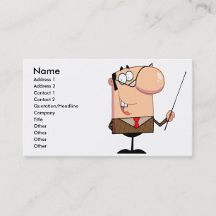 Carte De Visite caricature homme professeur personnage