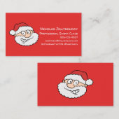 Carte De Visite Caricature informelle et amusante du Père Noël pro (Devant / Derrière)