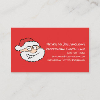Carte De Visite Caricature informelle et amusante du Père Noël pro
