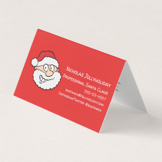 Carte De Visite Caricature informelle et amusante du Père Noël pro
