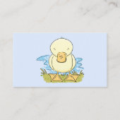 Carte De Visite Caricature jaune mignon pour canard bébé (Dos)
