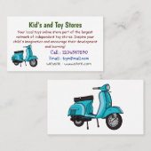 Carte De Visite Caricature moto mopée mûre illustration (Devant / Derrière)