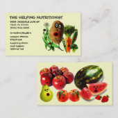 Carte De Visite Caricature nutritionniste (Devant / Derrière)