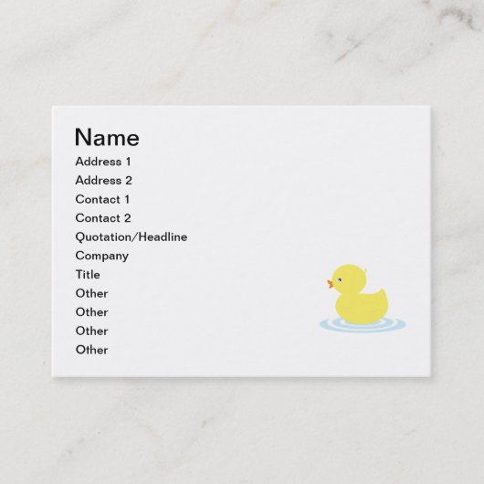Carte De Visite Caricature pour canard bébé (Devant)