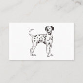 Carte De Visite Caricature pour chien dalmate (Dos)