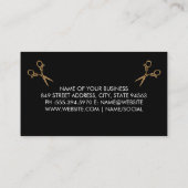 Carte De Visite Caricature pour chien mignon | Ciseaux Groomer (Dos)