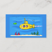 Carte De Visite Caricature sous-marine joyeuse (Dos)