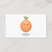 Carte De Visite Caricature vert oignon brun joli (Dos)