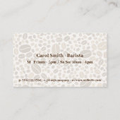 Carte De Visite Caricatures de la Coupe de Donut et de Café (Dos)