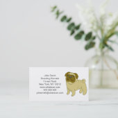 Carte De Visite Carlin Chien Embarquement Kennels (Debout devant)