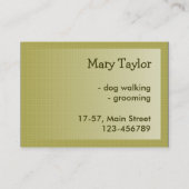 Carte De Visite Carlin confortable (Dos)