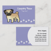 Carte De Visite Carlin de bande dessinée (Devant / Derrière)