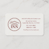Carte De Visite Carmel FirePlace Inn - Conception sur mesure (Devant)