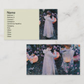 Carte De Visite Carnation Lily Lily Rose John Singer Sargent Art (Devant / Derrière)