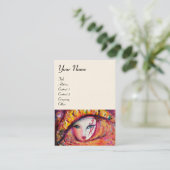 CARTE DE VISITE CARNAVAL EN JAUNE AVEC ROSE ROUGE (Debout devant)