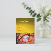 Carte De Visite CARNAVAL EN JAUNE AVEC ROSE ROUGE, Topaz (Debout devant)