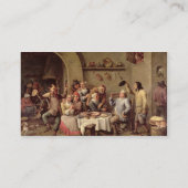 Carte De Visite Carnaval : "Le Roi Boit", 1690 (huile sur le (Dos)