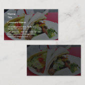 Carte De Visite Carne Asada Tacos Guacamole (Devant / Derrière)