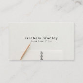 Carte De Visite Carnet et crayon, Écrivains (Devant)