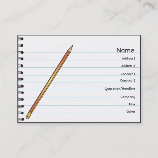 Carte De Visite Carnet - potelé (Devant)