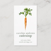 Carte De Visite Carotte organique de l'aquarelle (Devant)