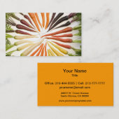 Carte De Visite Carottes colorées (Devant / Derrière)