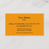 Carte De Visite Carottes colorées (Dos)