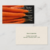 Carte De Visite Carottes fraîches du jardin (Devant / Derrière)